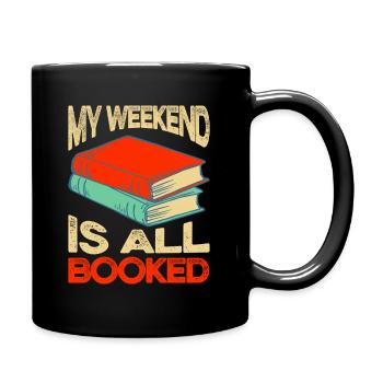 Buch Leser Buchliebhaber Bücher Lesen Geschenk - Tasse einfarbig - Schwarz - Rechts