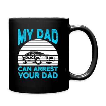Police Papa Papa Papa Héros Fête des Pères Profession - Mug uni - noir - Droite
