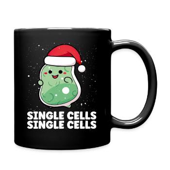 Noël Single Cells Scientifique Père Noël - Mug uni - noir - Droite