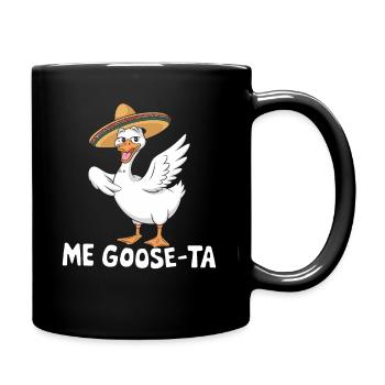 Me Goose-ta Lustige Gans im Sombrero Design - Tasse einfarbig - Schwarz - Rechts