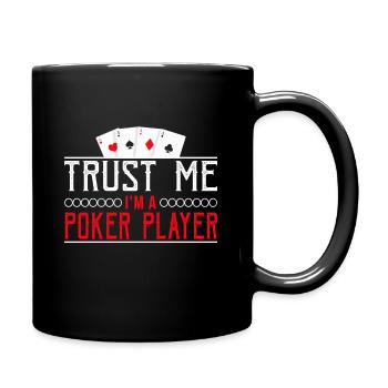 Poker Karten Pokern Casino Spruch - Tasse einfarbig - Schwarz - Rechts