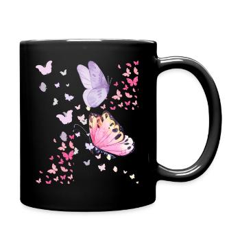 butterfly - Mug uni - noir - Droite
