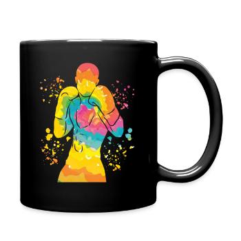 Boxing Fighter Kids Boxing Match Boxer - Full Colour Mug - black - Right