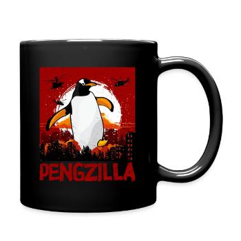 Pengzilla - Penguin Lover Bird Watcher - Full Colour Mug - black - Right