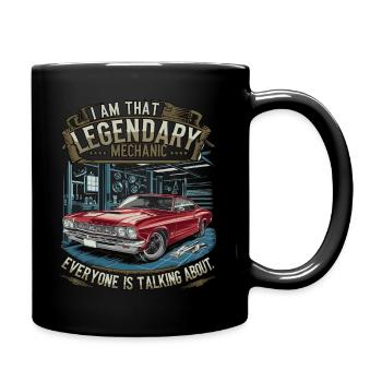 I am the legendary mechanic of whom everyone - Full Colour Mug - black - Right