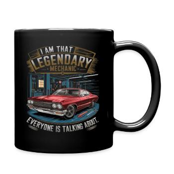 I am the legendary mechanic of whom everyone - Full Colour Mug - black - Right