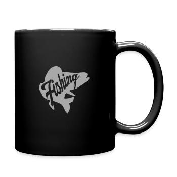 Fishing Angler Zander - Full Colour Mug - black - Right