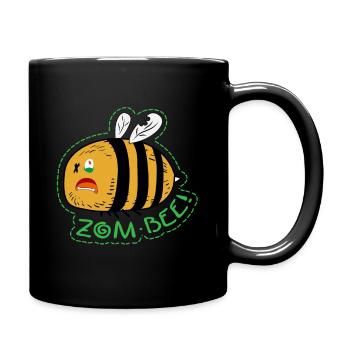 zom bee Design for a bee joke - Full Colour Mug - black - Right
