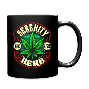 Serenity Herb 4/20 THC Rétro Vintage Cannabis - Mug uni - noir - Droite