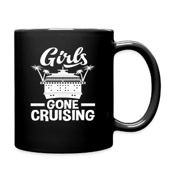 Girl on Cruise Adventure - Full Colour Mug - black - Right