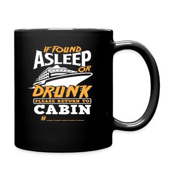 Wenn Betrunken Bitte Zurück Zur Kabine - Tasse einfarbig - Schwarz - Rechts