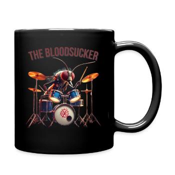 Der Bloodsucker - Mücke lustiges Design - Tasse einfarbig - Schwarz - Rechts