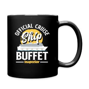 Offizieller Kreuzfahrt Schiff Buffet Inspektor - Tasse einfarbig - Schwarz - Rechts