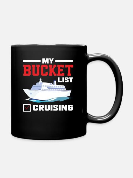 Meine Bucket List Kreuzfahrt - Tasse einfarbig - Schwarz