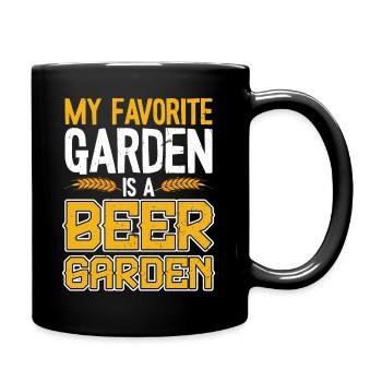 Feierabend, Bier, Hopfen Smoothie, Biergarten - Tasse einfarbig - Schwarz - Rechts