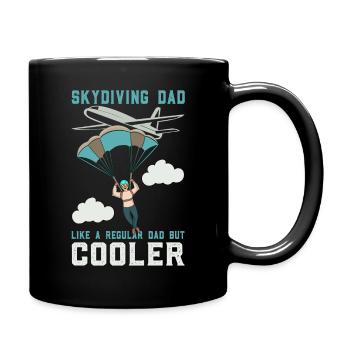 Parachutist Skydiving Father - Full Colour Mug - black - Right