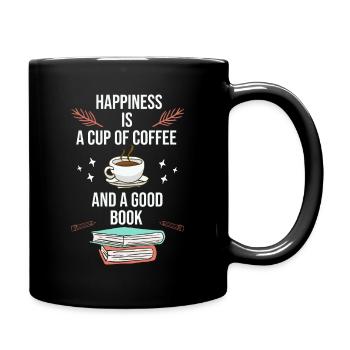 Bookworm Book Reading Coffee Drinking Coffee Drinker - Full Colour Mug - black - Right