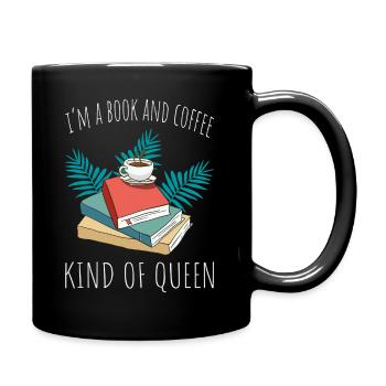 Book Lover Book Reader Coffee Lover - Full Colour Mug - black - Right
