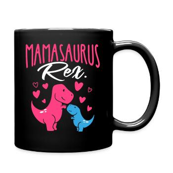 Mamasaurus Rex T-Rex Dino Mother's Day Best Mama Mam - Full Colour Mug - black - Right