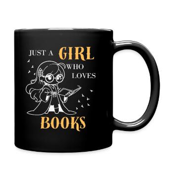 Just a girl who loves Books Geschenke Mädchen - Full Colour Mug - black - Right