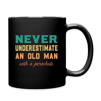 Vieil Homme Parachute Parachute Saut Parachute - Mug uni - noir - Droite