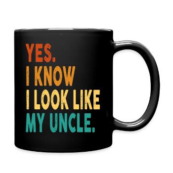 Oui, je sais que je ressemble à mon oncle Citation amusante - Mug uni - noir - Droite