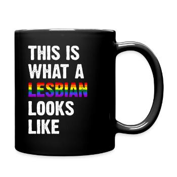 This Is What A Lesbian Looks Like - Full Colour Mug - black - Right