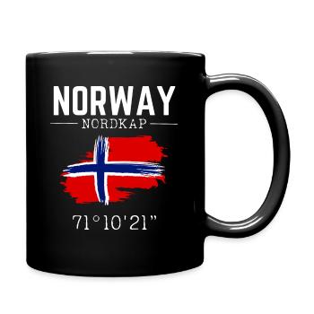 Norwegen Nordkap Wander Urlaub Skandenavien - Tasse einfarbig - Schwarz - Rechts