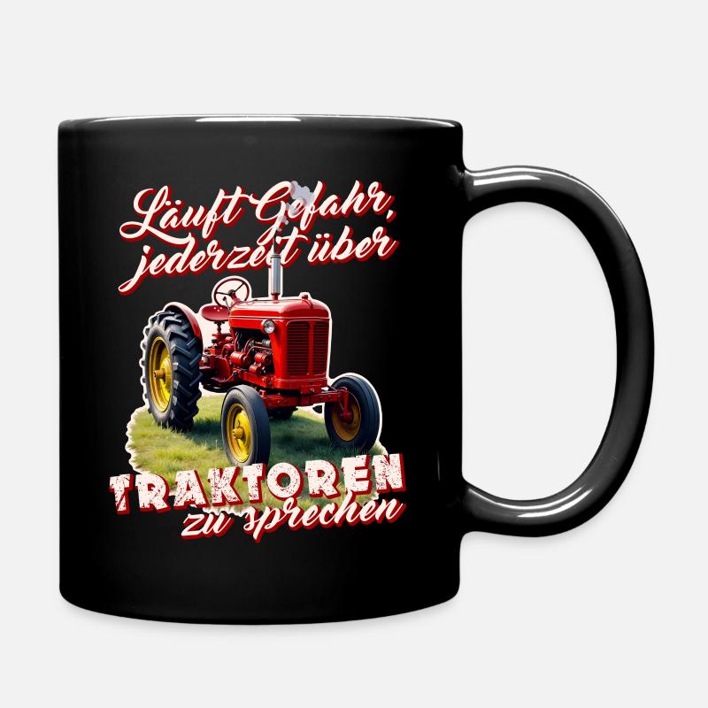 Oldtimer Traktor Landwirt Traktorliebhaber Humor - Tasse einfarbig - Schwarz