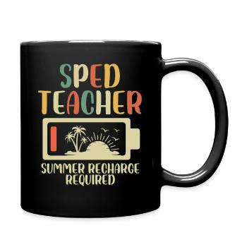 accéléré enseignant recharge d’été nécessaire Design - Mug uni - noir - Droite
