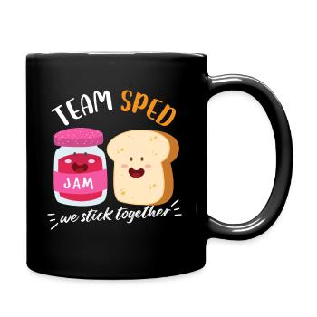 jam lover bred Design for a jam lover - Tasse einfarbig - Schwarz - Rechts