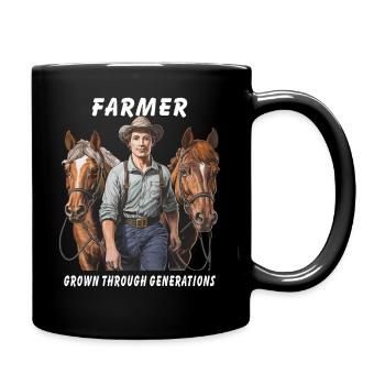 FARMER GROWN THROUGH GENERATIONS - Tasse einfarbig - Schwarz - Rechts