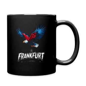 Frankfurt Adler Farben FFM Patrioten - Tasse einfarbig - Schwarz - Rechts