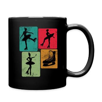 Patinage sur glace, patinage artistique, patinage sur glace - Mug uni - noir - Droite