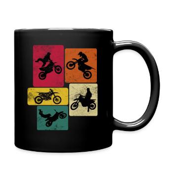 Motorcross Motorcycle Biker Bike Motorsport Gift - Full Colour Mug - black - Right