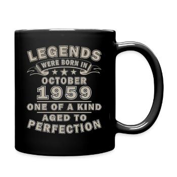 Oktober 1959 Jubiläum 1959 Legenden Oktober - Tasse einfarbig - Schwarz - Rechts