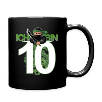 10. Geburtstag Ninja Kostüm 10 Jahre alt Junge - Tasse einfarbig - Schwarz - Rechts