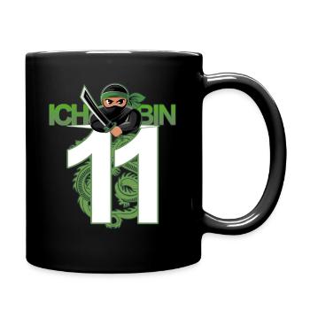11. Geburtstag Ninja Kostüm 11 Jahre alt Junge - Tasse einfarbig - Schwarz - Rechts