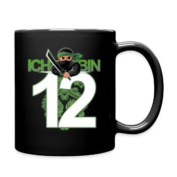 12. Geburtstag Ninja Kostüm 12 Jahre alt Junge - Tasse einfarbig - Schwarz - Rechts