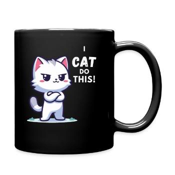 JE CHAT fais ça ! Cadeau Chats Drôles - Mug uni - noir - Droite