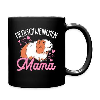 Meerschweinchen Mama Haustier Muttertag Mama Mami - Tasse einfarbig - Schwarz - Rechts