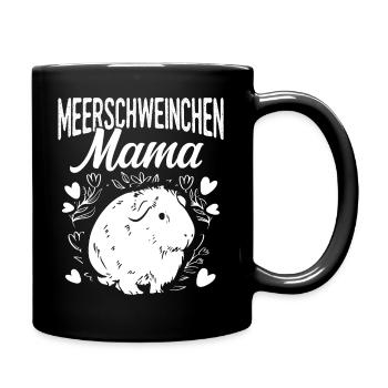 Meerschweinchen Mama Haustier Muttertag Mama Mami - Tasse einfarbig - Schwarz - Rechts