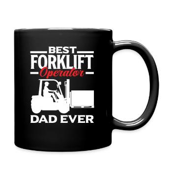 Best Forklift Driver Dad Ever - Full Colour Mug - black - Right