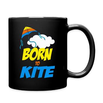 Kite Flying Kite Flying Wind Autumn Gift - Full Colour Mug - black - Right
