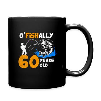60e anniversaire pêcheur pêche cadeau vintage - Mug uni - noir - Droite