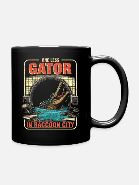 Ein Alligator weniger in Raccoon City - Tasse einfarbig - Schwarz