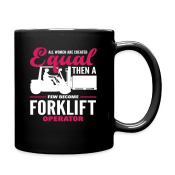 Forklift Driver Strength - Full Colour Mug - black - Right
