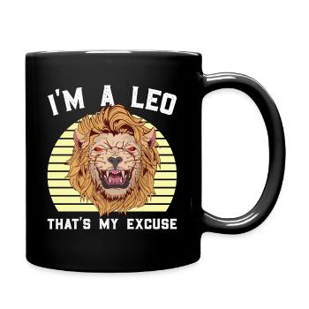 Leo Zodiac Horoscope Gift - Full Colour Mug - black - Right