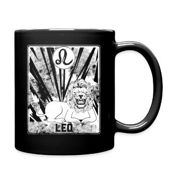 Leo Zodiac Sign - Full Colour Mug - black - Right