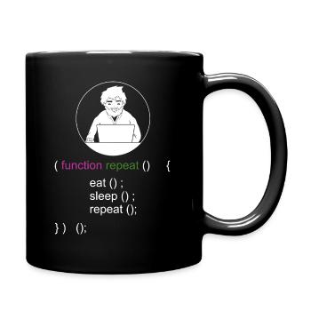 Programmierer Spruch - Tasse einfarbig - Schwarz - Rechts